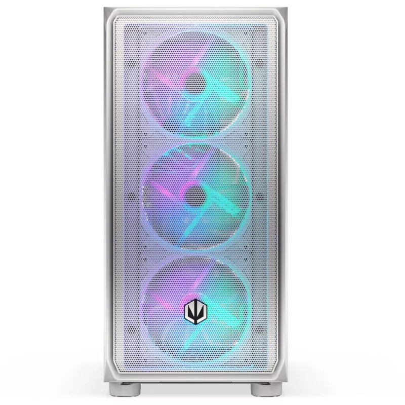 Endorfy Arx 700 ARGB caixa de PC, torre Midi, ATX, vidro temperado - inclui 4 ventoinhas ARGB de 140 mm, branco (EY2A017)