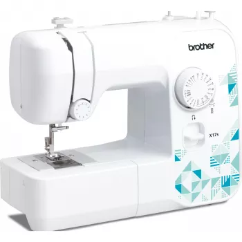 Máquina de costura Brother X17S semiautomática eletromecânica — 17 pontos, 750 SPM, braço livre