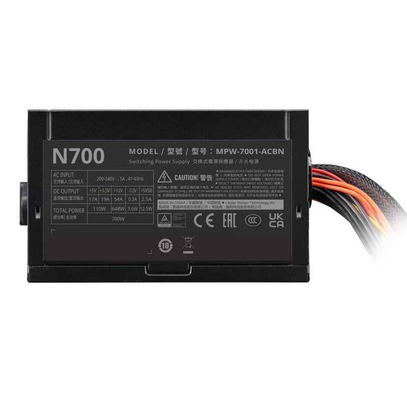 Elite NEX 230V 700, 700 W, 200 - 240 V, 47 - 63 Hz, 5 A, ativa, 110 W