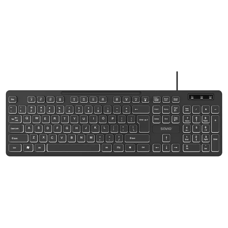 Teclado Savio KB-04 Home/Office USB QWERTY UK International Preto