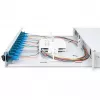 CAIXA DE FUSÃO DE FIBRA ÓTICA LC OS2 1U 12XLC OS2 PIGTAILS ACOPLADOR