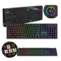Teclado gaming mecânico SAVIO STYX Outemu Blue Hot-Swap RGB USB QWERTY US International Preto 104 teclas Full-Size