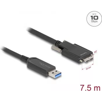 Cabo ótico ativo DeLOCK 83212 USB 10 Gbps Type-A para Micro-B 7,5 m