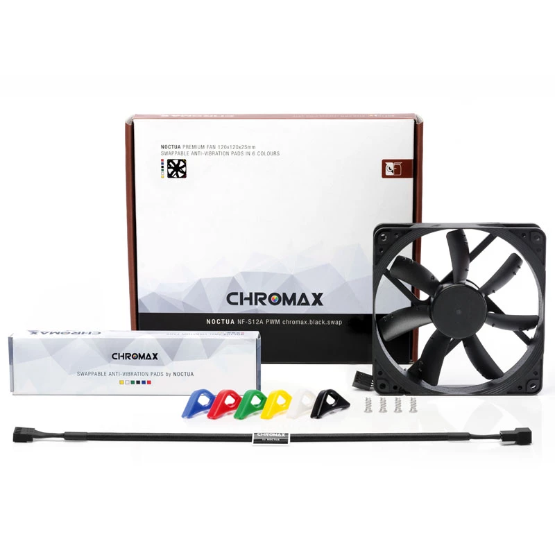 Noctua NF-S12A PWM chromax.black.swap Ventoinha para caixa 120mm