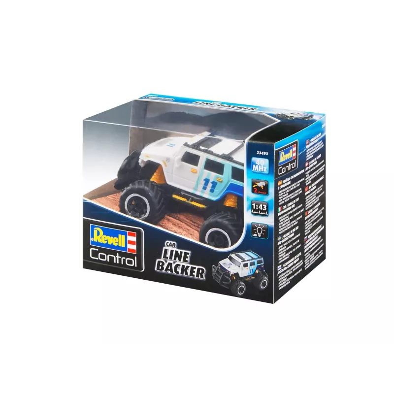 Carro Revell Line Backer da REVELL — recomendado a partir dos 6 anos, cores: preto, azul, branco