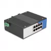 Switch Gigabit Ethernet DELOCK 80163, switch industrial 8 portas RJ45, unmanaged, caixa metálica