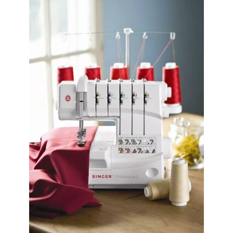 Máquina de costura overlock Singer 14T968, energia elétrica, branco