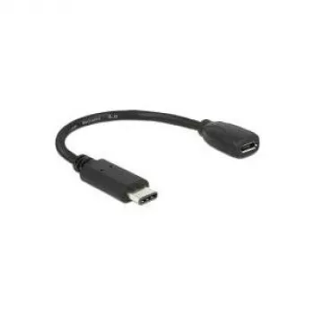 Cabo USB DeLOCK 65578 USB 2.0 0,15 m USB-C Micro-USB B preto