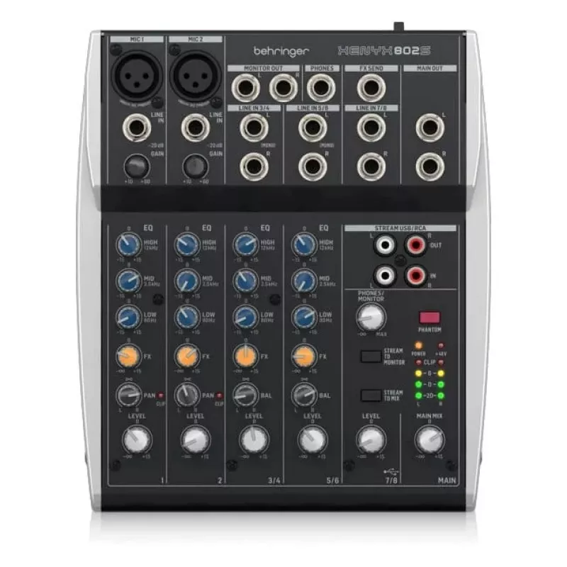 Behringer XENYX 802S - misturador de áudio analógico