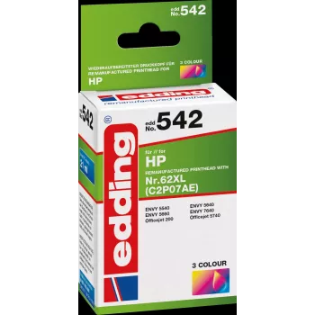Edding EDD-542 - compatível - ciano - magenta - amarelo - HP - multipack - HP Envy 5540 e-All-in-One HP Envy 5600 Series HP Envy 5640 e-All-in-One HP Envy