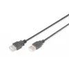 Digitus - Cabo de extensão USB - USB Type-A, 4 pinos (M) - USB Type-A, 4 pinos (F) - 3,0 m (USB / USB2.0) - Preto (AK-300202-030-S)