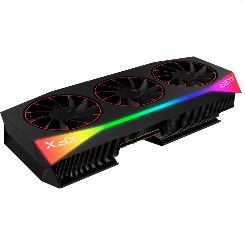 Placa gráfica XFX Radeon RX 9070 XT OC — 16 GB GDDR6, PCIe 5.0, 3× DisplayPort 2.1, HDMI 2.1, 3 ventoinhas, 360×155×72 mm