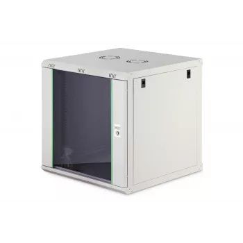 Rack para montagem na parede DIGITUS Dynamic-N 12U 600x600 mm IP20, fechadura com chave, gestão de cabos, desmontado