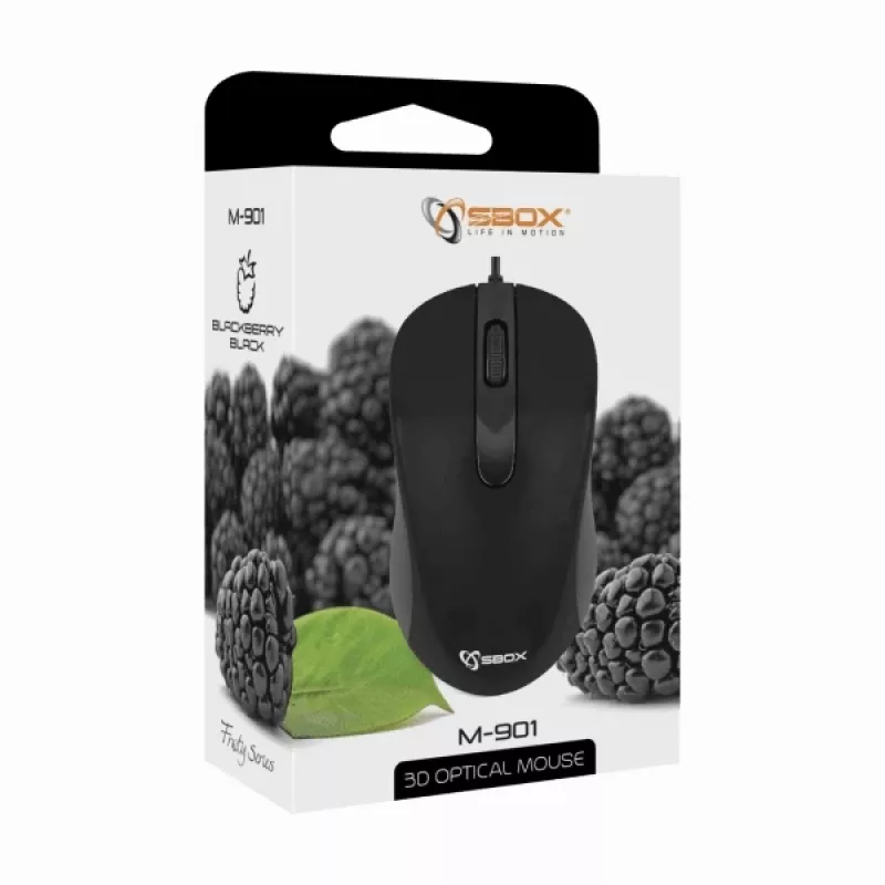 Sbox M-901 rato ótico preto