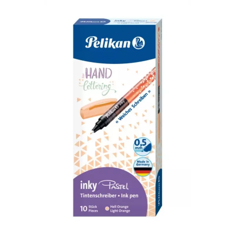 Caneta esferográfica Pelikan Inky 273 Laranja 10 unid.