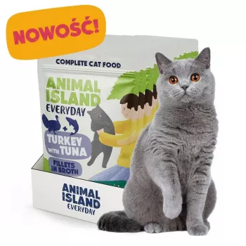 ANIMAL ISLAND peru com atum sacos de comida para gatos 12x85g