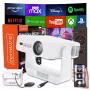 Mini projetor zenwire IMC260 – projetor portátil Android 14, Wi‑Fi, suporte 360°, entrada Full HD/4K para telefones