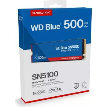 SSD SanDisk 500GB WD Blue SN5100 NVMe - Memória flash - sortido (WDBS4F5000ANC-WRSN)