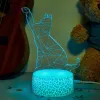 Lâmpada LED de mesa/decorativa MANTA SNL119RGB luz 3D animal RGB para decoração de interiores