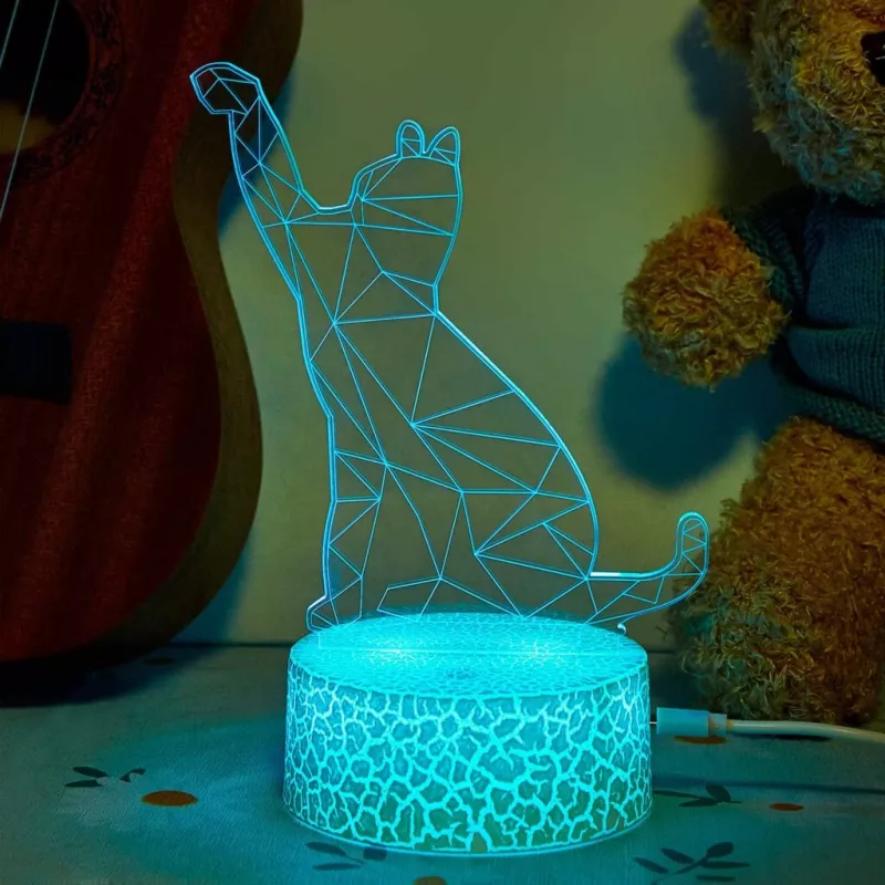 Lâmpada LED de mesa/decorativa MANTA SNL119RGB luz 3D animal RGB para decoração de interiores
