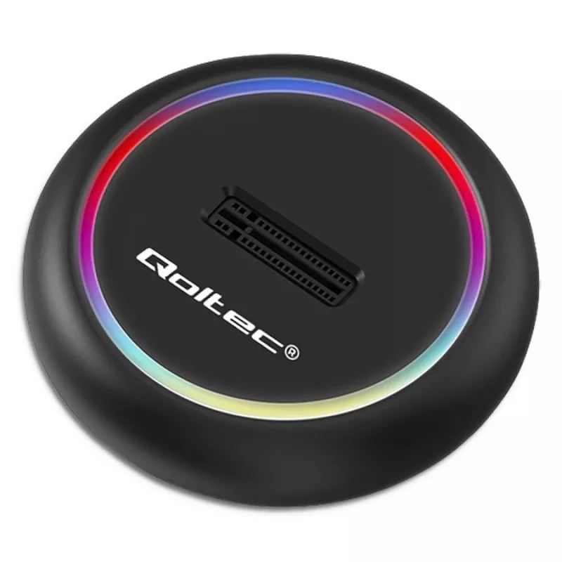 Dock para SSD M.2 QOLTEC 52275 para unidades SATA e NVMe, ligação USB