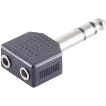 ShiverPeaks BS57071 conector de cabo 6,3 mm preto aço inoxidável ficha/conector fêmea