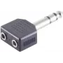 ShiverPeaks BS57071 conector de cabo 6,3 mm preto aço inoxidável ficha/conector fêmea