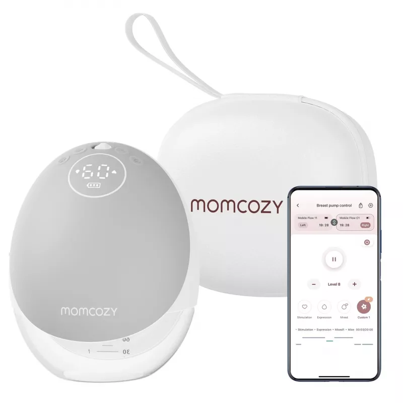 Bomba tira-leite Momcozy M9 single cinzento