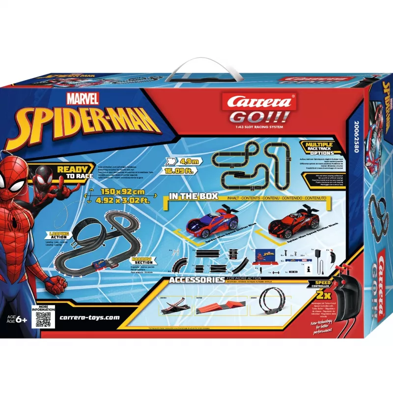 CARRERA Racetrack Spider modelo de corrida 20062580 conjunto de slotcar