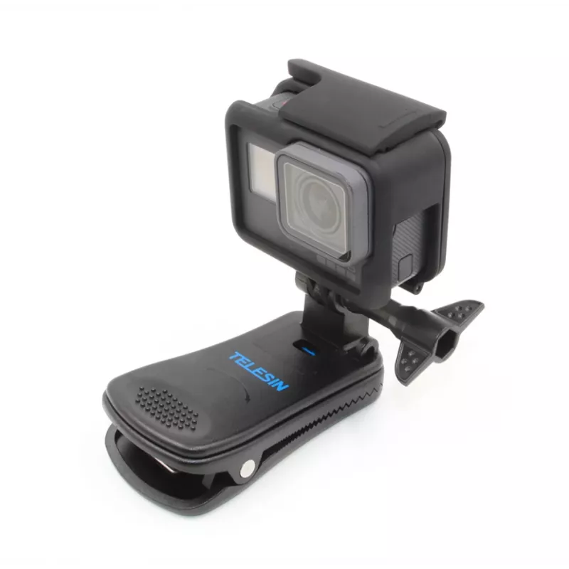 Suporte para mochila Telesin GP-JFM-003 para action cams, suporte universal compatível com alças e bolsas