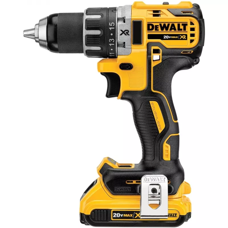 Parafusadeira a bateria DeWalt DCD791D2-QW, 18V Li-Ion, 2×2Ah baterias, bucha de aperto rápido 13 mm, 70 Nm, 1,5 kg