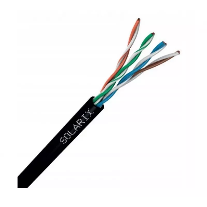 Cabo de rede Solarix SXKD-5E-UTP-PE UTP CAT5E 305m preto