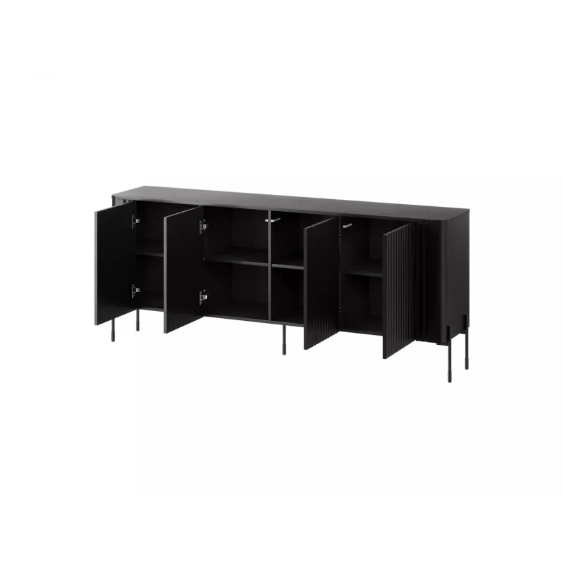 Cama Meble VERA cómoda 190x40x80 cm, preto mate