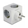Adaptador de ficha de rede DeLOCK 11501 tipo F branco 3A portas USB