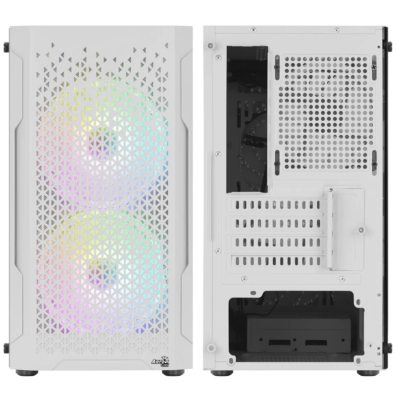 Caixa ATX AEROCOOL TRINITY MINI FRGB MICRO MINI TOWER COM PAINEL DE VIDRO (BRANCA)