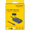 DeLOCK 64189 hub USB Type-C 10000 Mbit/s azul metal