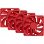 Ventoinha de refrigeração para computador HYTE FA12-RR-4 120 mm, 1500 rpm, 72 m³/h, 1,6 mmH2O, rolamento fluido dinâmico, vermelho, pack de 4
