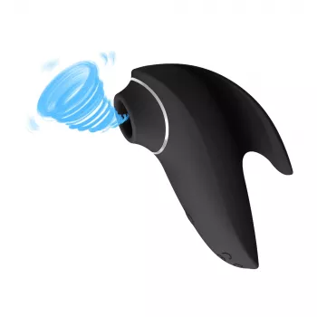 Massageador de clítoris Erolab Dolphin VVS01b preto — à prova de água, recarregável