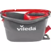 Mopa VILEDA EasyWring & Clean Turbo, balde de tecnopolímero vermelho, capa de microfibra lavável removível, para pavimentos duros