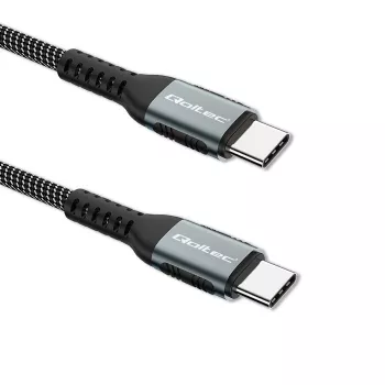 Cabo USB Qoltec 52358 1,5 m USB-C preto USB 2.0 0,48 Gbit/s