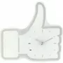 Relógio de parede NeXtime 5185wi Mini Thumbs Up, 20,5x21 cm, branco/prateado