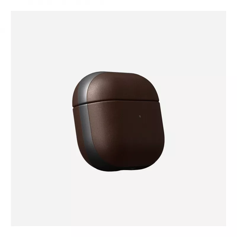 Capa de pele Nomad V3 Rustic Brown para AirPods — proteção em pele para o estojo de carregamento dos AirPods