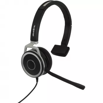 Headset com fios Plusonic 6208-15.1P monaural USB e jack 3,5 mm