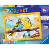 CreArt - Periquitos coloridos, pintura