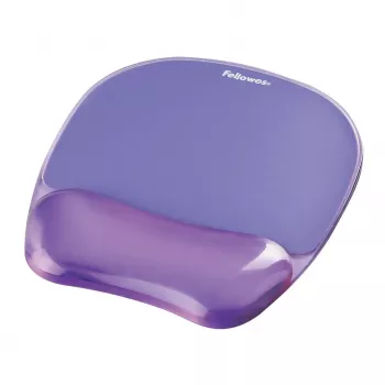 Tapete de rato Fellowes Crystals Gel com apoio de gel para o pulso, violeta, 202×230 mm, 32 mm de espessura