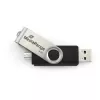 MEDIARANGE MR931-2 - 16 GB - USB Type-A / Micro-USB - 2.0 - 15 MB/s - Anel rotativo - Prateado - Preto