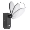 Luminária de parede LED MACLEAN MCE367 com sensor PIR, luminária de parede exterior com detetor de movimento