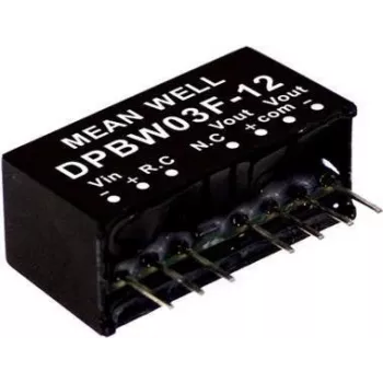 Fonte de alimentação/conversor MEAN WELL DPBW06F-15 – 6 W, 15 V, 0,2 A