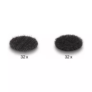 Almofada de montagem DeLOCK 19088 pontos de velcro redondos 64 unid. preto