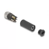 Conector DeLOCK M8 codificação A 4 pinos conector fêmea ligação por parafuso 60532